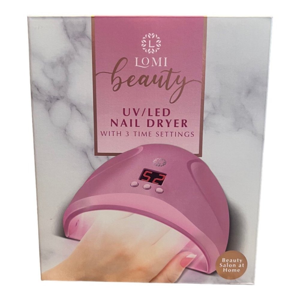 Lomi Beauty UV / LED Nail Dryer W/ 3 Settings Pink Beauty Salon At Home - NEW